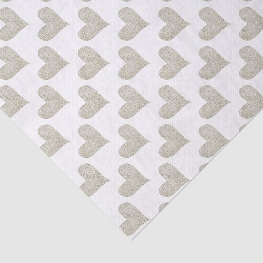 Silbernes Glitzer-Herz Seidenpapier (Ausschnitt)