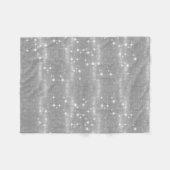 Silbernes Glitzer-Schein-Metallmetallischer Blick Fleecedecke (Vorderseite (Horizontal))
