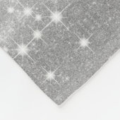 Silbernes Glitzer-Schein-Metallmetallischer Blick Fleecedecke (Ecke)