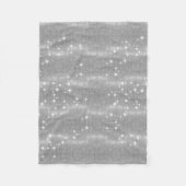 Silbernes Glitzer-Schein-Metallmetallischer Blick Fleecedecke (Vorderseite)