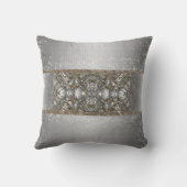 Silbernes Gold - kundengerechte Initiale Kissen (Rückseite)