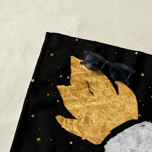 Silbernes Goldschwarz-Rocket-Schiff personalisiert Strandtuch (Beispiel)