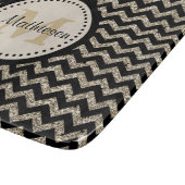 Silbernes GoldZickzack Imitat-Glitzer Schneidebrett (Ecke)