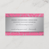 Silbernes göttliches Luscious Rosa 311 Visitenkarte (Rückseite)