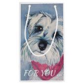 SILBERNES GRAU-BONBONSCHNAUZER KLEINE GESCHENKTÜTE (Rückseite)