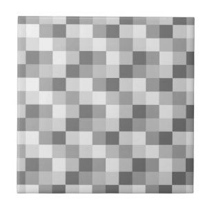 Silbernes Grau-einfarbiges kariertes Muster Fliese