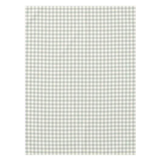 Silbernes Grau-Gingham-Baumwolltischdecke Tischdecke (Vorderseite)