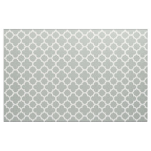 Silbernes Grau klassisches Quatrefoil Stoff