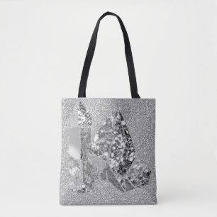 Silbernes Grau-Kristall-Imitat-Glitzer Tasche