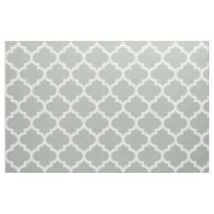 Silbernes Grau-Marokkaner Quatrefoil Gitter-Gewebe Stoff