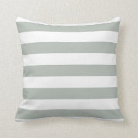 Silbernes Grau-mutiges gestreiftes Kissen