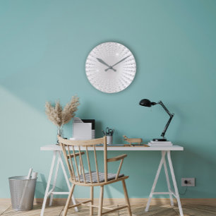 Silbernes Grau Ombre Runde Wanduhr