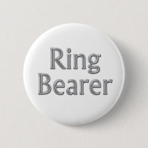 Silbernes Grau-Ring-Träger-Hochzeits-Knopf Button
