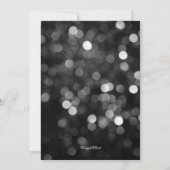 Silbernes Grau-Schwarz-weißes Brautparty Einladung (Rückseite)