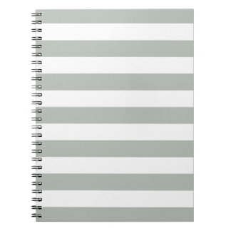 Silbernes Grau Stripes Muster-Notizblock Notizblock
