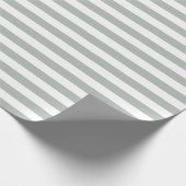 Silbernes Grau Stripes Packpapier (Ecke)