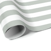 Silbernes Grau Stripes Packpapier (Rolleneckpunkt)