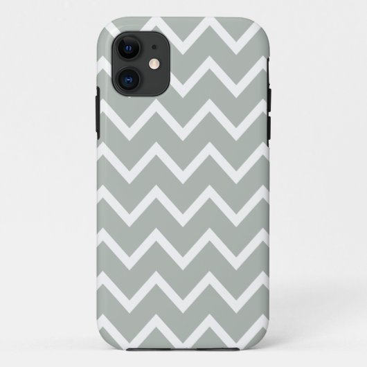 Silbernes Grau Zickzack Iphone 5 Fall Case-Mate iPhone Hülle (Rückseite)