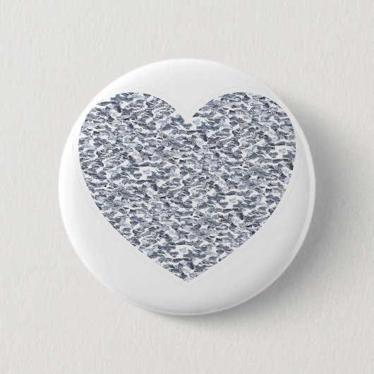 Silbernes Herz Button (Vorderseite)