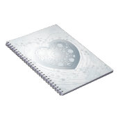 Silbernes Herz, Notizbuch Notizblock (Rechte Seite)