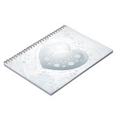 Silbernes Herz, Notizbuch Notizblock (Linke Seite)