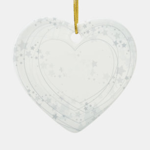 Silbernes Herz, Schmuckstück Keramikornament