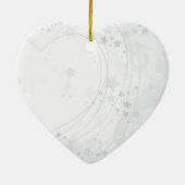 Silbernes Herz, Schmuckstück Keramikornament (Hinten)