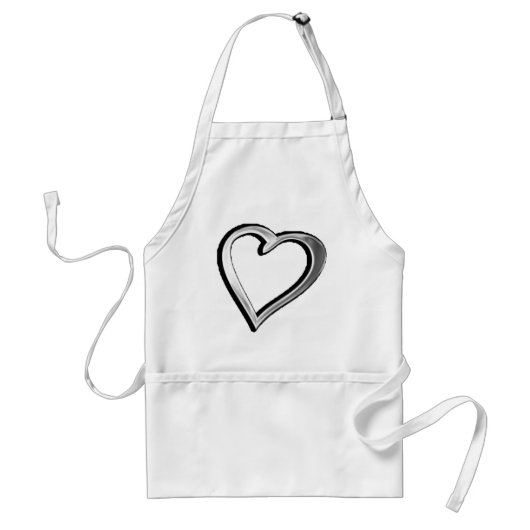 Silbernes Herz Schürze (Vorne)