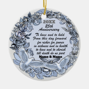 Silbernes Hochzeitsschmuckstück Keramik Ornament