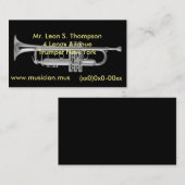 Silbernes Horn Visitenkarte (Vorne/Hinten)