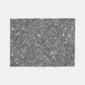 Silbernes Imitat-Glitzer-Muster Girly Fleecedecke (Vorderseite (Horizontal))