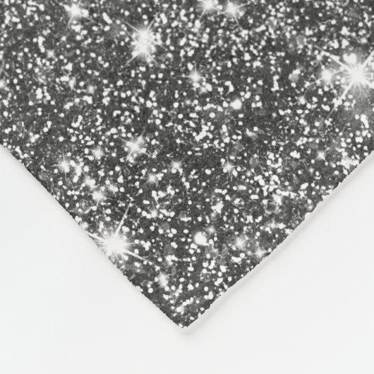 Silbernes Imitat-Glitzer-Muster Girly Fleecedecke (Ecke)