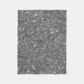Silbernes Imitat-Glitzer-Muster Girly Fleecedecke (Vorderseite)