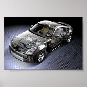 silbernes internes 350Z Poster