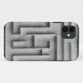 Silbernes Labyrinth Case-Mate iPhone Hülle (Rückseite (Horizontal))