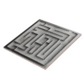 Silbernes Labyrinth Fliese (Seite)