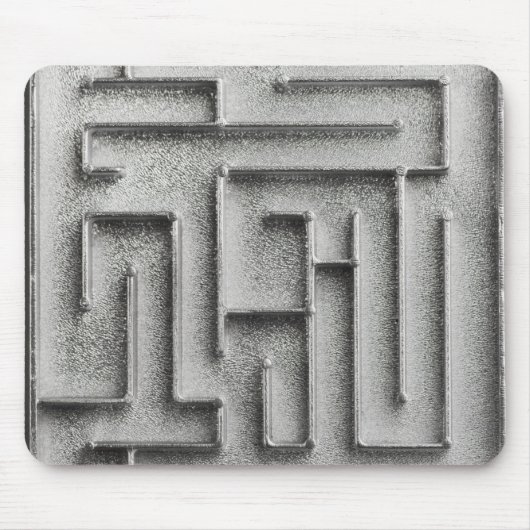 Silbernes Labyrinth Mousepad (Vorne)