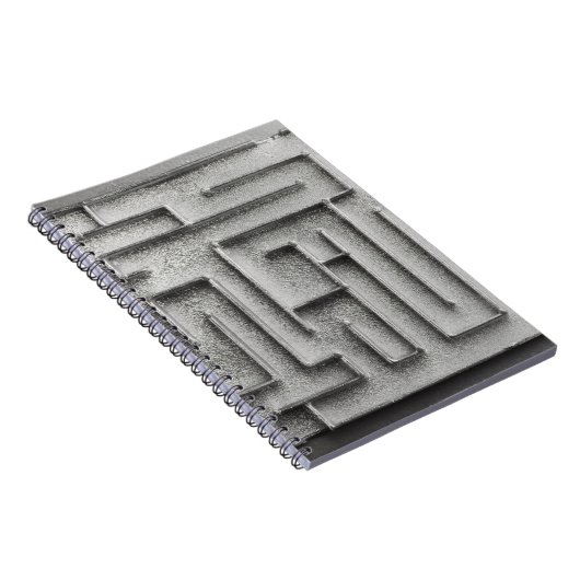 Silbernes Labyrinth Notizblock (Rechte Seite)
