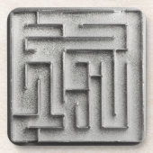 Silbernes Labyrinth Untersetzer (Vorderseite)