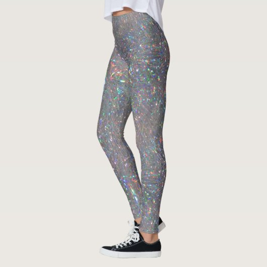 Silbernes Lametta Leggings (Links)