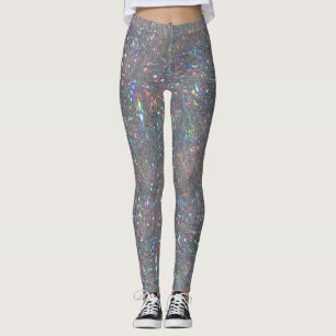 Silbernes Lametta Leggings
