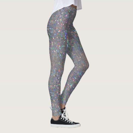 Silbernes Lametta Leggings (Rechts)