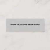 SILBERNES LEINEN-STRUKTURIERTE DÜNNE MINI VISITENKARTE (Rückseite)