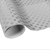 Silbernes LeinenPackpapier Geschenkpapier (Rolleneckpunkt)