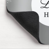 Silbernes Logo Business Professional Glitter Mousepad (Ecke)