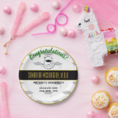 Silbernes Lorbeer-Hauptgrad MBA-Abschluss-Party Pappteller (Party)