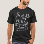 Silbernes lustiges Purim Namenskostüm Magen David T-Shirt (Vorderseite)