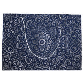 Silbernes Mandala Große Geschenktüte (Rückseite)