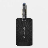 Silbernes medizinisches Symbol-personalisierte Gepäckanhänger (Rückseite vertikal)