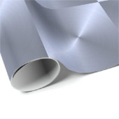 Silbernes Metall Geschenkpapier (Rolleneckpunkt)